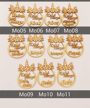 Ξύλινα πασχαλινά διακοσμητικά για κατασκευές σε σχήμα μονόκερο