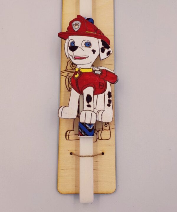 Λαμπάδα με μαγνητάκι paw patrol Μarshal