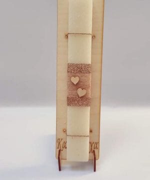 Λαμπάδα με καρδούλες