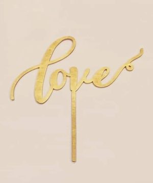 Ξύλινο cake topper "love"