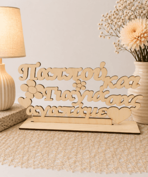 Ξύλινο στάντ παππού και γιαγιά σας αγαπάμε