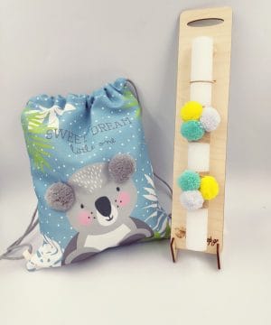 Λαμπάδα - Κοάλα με σακίδιο πλάτης