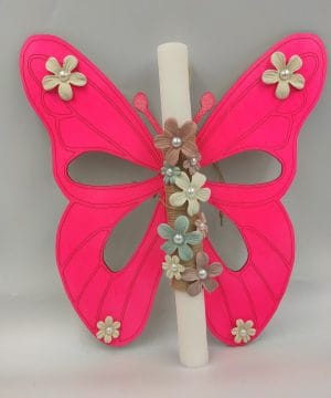 Λαμπάδα - Πεταλούδα φούξια