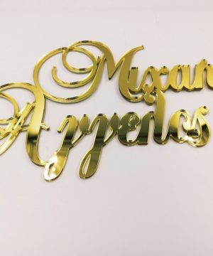 Πλέξιγκλας χρυσό καθρέφτης όνομα