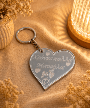 Μπρελόκ plexiglass " Χρόνια πολλά μανούλα"