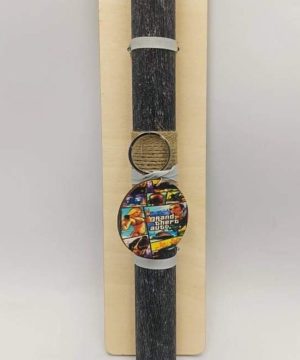 Λαμπάδα με ξύλινο έγχρωμο μπρελόκ Grant theft auto