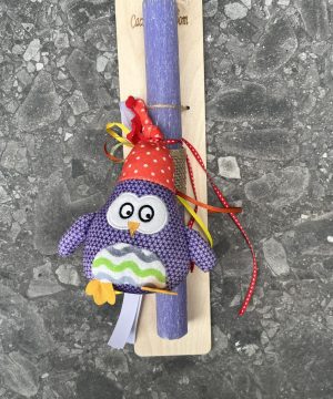 Λαμπάδα με λούτρινο ζωάκι