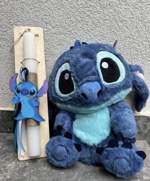 Λαμπάδα Stitch με τσαντάκι πλάτης λούτρινο