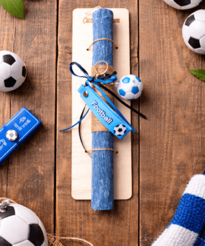 Λαμπάδα με μπρελόκ μπάλα ποδοσφαίρου