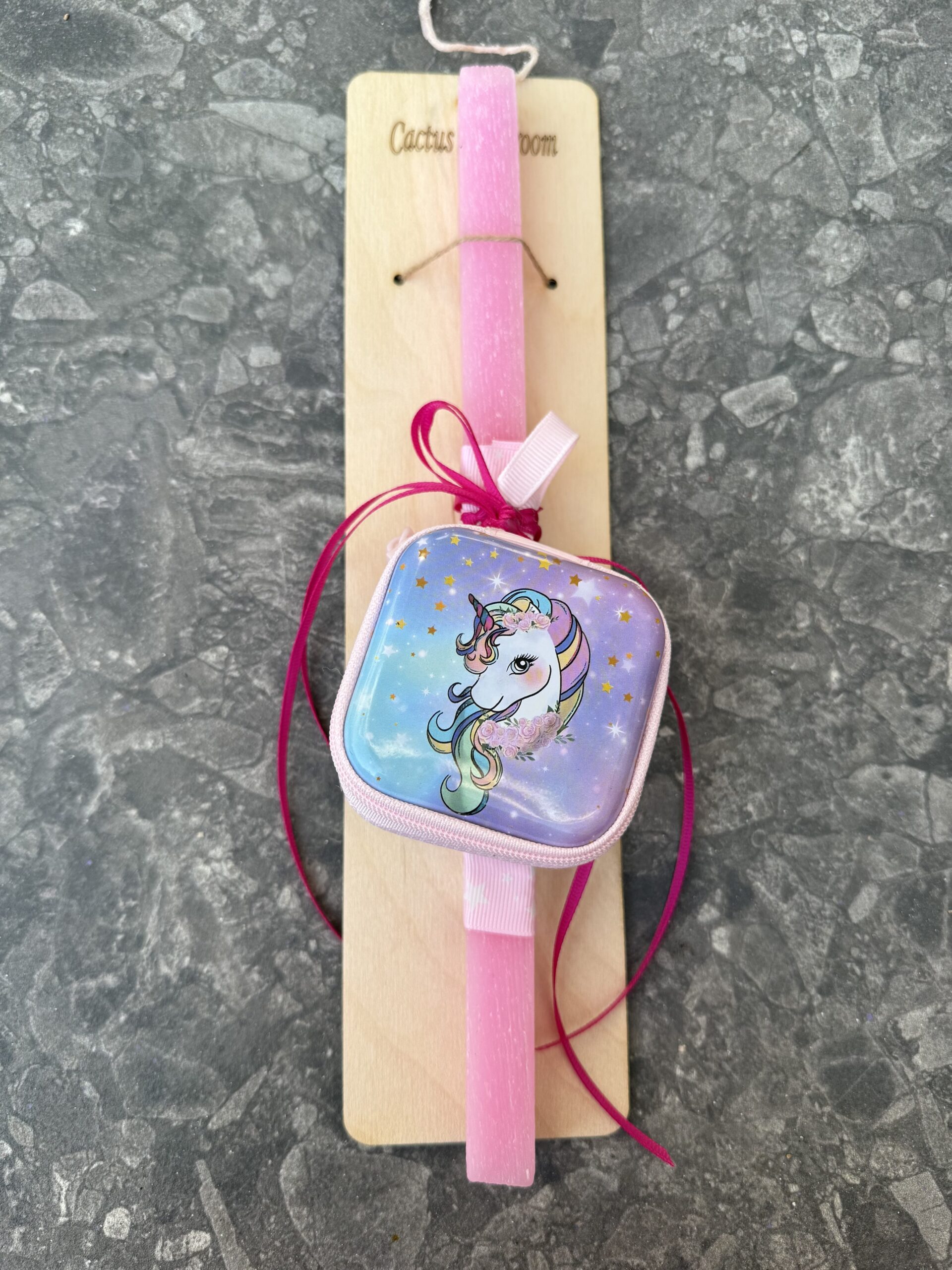 Λαμπάδα με πορτοφόλι Μονόκερος