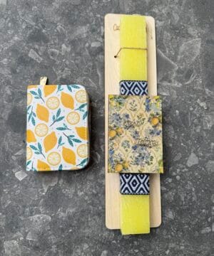 Λαμπάδα με μαγνητάκι και πορτοφολάκι