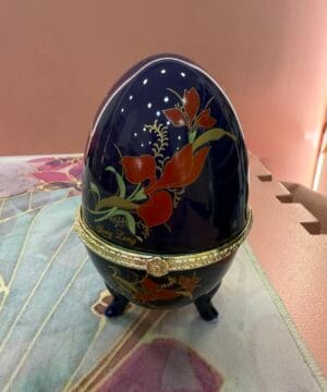 Αυγό κεραμεικό vintage ανοιγόμενο