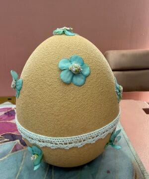 Αυγό διακοσμητικό πορτοκαλί- μεγάλο