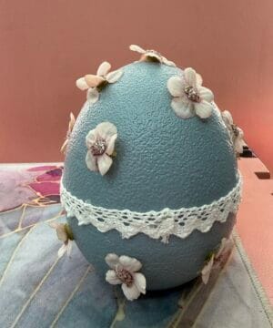 Αυγό διακοσμητικό γαλάζιο - μεγάλο