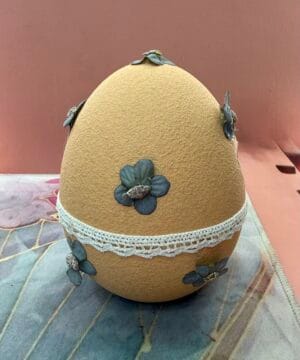 Αυγό διακοσμητικό πορτοκαλί - μεγάλο