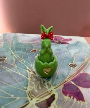 Πασχαλινό λαγουδάκι κεραμικό πράσινο