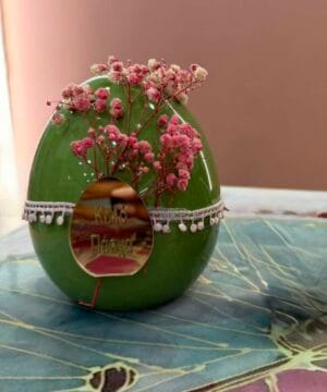 Πασχαλινό αυγό κεραμικό πράσινο μεγάλο