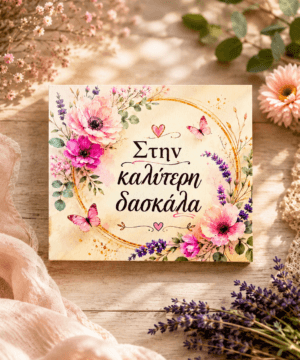 Μαγνητάκι με αφιέρωση στην καλύτερη δασκάλα ξύλινο